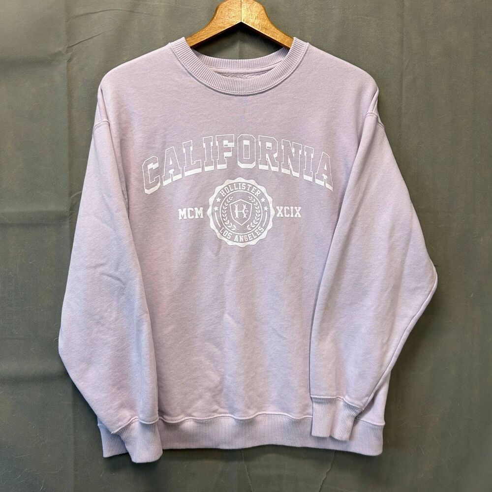 Hollister Sweatshirt Women's Size XS Light Pink Crew neck California Logo Casual